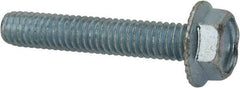 Value Collection - 5/16-18 UNC, 1-3/4" Length Under Head, Hex Drive Flange Bolt - 1-3/4" Thread Length, Grade 2 Steel, Serrated Flange, Zinc-Plated Finish - Americas Industrial Supply