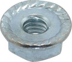 Value Collection - #8-32, 15/32" Flange Diam, Serrated Flange Nut - Grade Grade 2 Steel, Zinc-Plated Finish, 0.203" Flange Height - Americas Industrial Supply