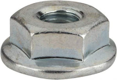 Value Collection - #12-24, 19/32" Flange Diam, Serrated Flange Nut - Grade Grade 2 Steel, Zinc-Plated Finish, 0.236" Flange Height - Americas Industrial Supply