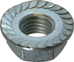 Value Collection - 5/16-24, 0.68" Flange Diam, Serrated Flange Nut - Grade Grade 2 Steel, Zinc-Plated Finish, 0.283" Flange Height - Americas Industrial Supply