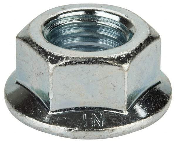 Value Collection - 3/4-10, 1-1/2" Flange Diam, Serrated Flange Nut - Grade Grade 2 Steel, Zinc-Plated Finish, 0.675" Flange Height - Americas Industrial Supply