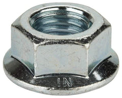 Value Collection - 3/4-10, 1-1/2" Flange Diam, Serrated Flange Nut - Grade Grade 2 Steel, Zinc-Plated Finish, 0.675" Flange Height - Americas Industrial Supply