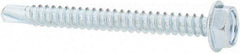 Value Collection - #10, Hex Washer Head, Hex Drive, 2" Length Under Head, #3 Point, Self Drilling Screw - Grade 1016-1024 Steel, Zinc-Plated Finish - Americas Industrial Supply