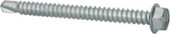Value Collection - #12, Hex Washer Head, Hex Drive, 2-1/2" Length Under Head, #3 Point, Self Drilling Screw - Grade 1016-1024 Steel, Zinc-Plated Finish - Americas Industrial Supply