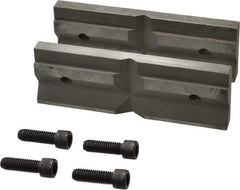 Cardinal Tool - 6" Wide x 2mm High, V-Groove Vise Jaw - Hard, Steel, Fixed Jaw, Compatible with 6" Vises - Americas Industrial Supply