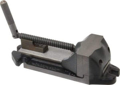 Cardinal Tool - 3" Jaw Opening Capacity x 1-1/2" Throat Depth, Horizontal Drill Press Vise - 3" Wide Jaw, Stationary Base, Rapid Action, 9" OAL x 2-9/16" Overall Height, Steel - Americas Industrial Supply