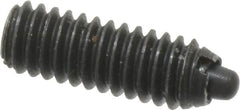 Gibraltar - 8-32, 7/16" Thread Length, 0.052" Plunger Projection, Steel Threaded Spring Plunger - 0.07" Max Plunger Diam, 0.437" Plunger Length, 1.5 Lb Init End Force, 4.7 Lb Final End Force - Americas Industrial Supply