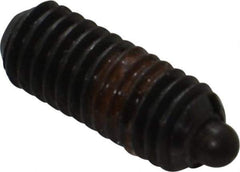 Gibraltar - 10-32, 0.468" Thread Length, 0.065" Plunger Projection, Steel Threaded Spring Plunger - 0.093" Max Plunger Diam, 0.468" Plunger Length, 1.7 Lb Init End Force, 6.2 Lb Final End Force - Americas Industrial Supply