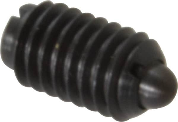 Gibraltar - 3/8-16, 5/8" Thread Length, 0.11" Plunger Projection, Steel Threaded Spring Plunger - 0.186" Max Plunger Diam, 0.625" Plunger Length, 4.5 Lb Init End Force, 18.5 Lb Final End Force - Americas Industrial Supply