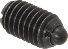 Gibraltar - 3/8-16, 5/8" Thread Length, 0.11" Plunger Projection, Steel Threaded Spring Plunger - 0.186" Max Plunger Diam, 0.625" Plunger Length, 1.5 Lb Init End Force, 5 Lb Final End Force - Americas Industrial Supply