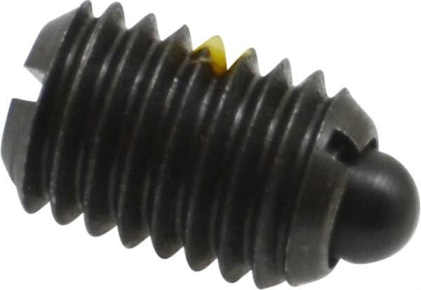 Gibraltar - 1/2-13, 3/4" Thread Length, 0.151" Plunger Projection, Steel Threaded Spring Plunger - 1/4" Max Plunger Diam, 0.75" Plunger Length, 1.75 Lb Init End Force, 5.5 Lb Final End Force - Americas Industrial Supply