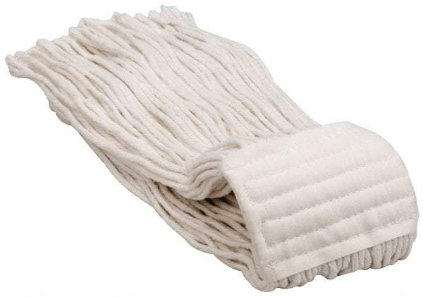 PRO-SOURCE - 5" White Head Band, X-Large Rayon Cut End Mop Head - 8 Ply, Clamp Jaw Connection, Use for Heavy Duty Floor Cleaning - Americas Industrial Supply