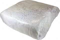 PRO-SOURCE - Reclaimed Cotton T-Shirt Rags - White, Low Lint, 50 Lbs. at 4 to 5 per Pound, Bale - Americas Industrial Supply