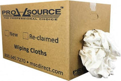 PRO-SOURCE - Reclaimed Cotton Polishing and Dust Cloths - White, Flannel, Low Lint, 25 Lbs. at 3 to 4 per Pound, Box - Americas Industrial Supply