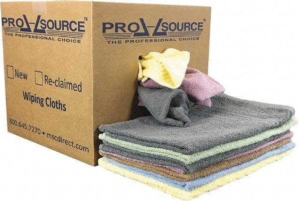 PRO-SOURCE - Virgin Cotton Car Wash Towels - Assorted Colors, Terry Cloth, Low Lint, 10 Lbs. at 2 to 4 per Pound, Box - Americas Industrial Supply