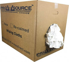 PRO-SOURCE - Cotton Reclaimed Medium Weight Rags - White, Low Lint, 50 Lbs. Bale - Americas Industrial Supply