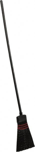 PRO-SOURCE - 56" OAL Polypropylene Bristle Corn Broom - Plastic-Coated Metal Handle - Americas Industrial Supply