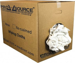 PRO-SOURCE - Virgin Cotton Rags - White, T-Shirt, Lint Free, Box - Americas Industrial Supply