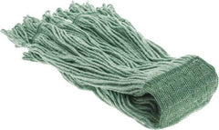 PRO-SOURCE - 5" Green Head Band, X-Large Blended Fiber Loop End Mop Head - 4 Ply, Clamp Jaw Connection, Use for General Purpose - Americas Industrial Supply