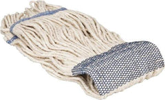 PRO-SOURCE - 1-1/4" White Head Band, X-Small Cotton Loop End Mop Head - 4 Ply, Clamp Jaw Connection, Use for General Purpose - Americas Industrial Supply