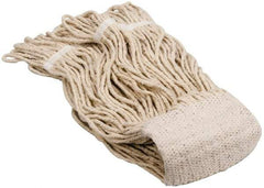 PRO-SOURCE - 5" White Head Band, Small Cotton Loop End Mop Head - 4 Ply, Clamp Jaw Connection, Use for General Purpose - Americas Industrial Supply