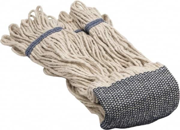 PRO-SOURCE - 5" White Head Band, Large Cotton Loop End Mop Head - 4 Ply, Clamp Jaw Connection, Use for General Purpose - Americas Industrial Supply