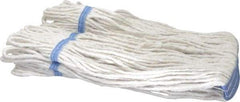 PRO-SOURCE - 1-1/4" White Head Band, X-Small Blended Fiber Loop End Mop Head - 4 Ply, Clamp Jaw Connection, Use for General Purpose - Americas Industrial Supply