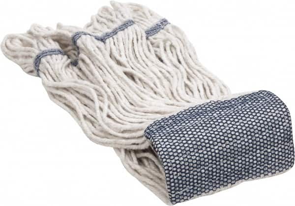 PRO-SOURCE - 5" White Head Band, Small Blended Fiber Loop End Mop Head - 4 Ply, Clamp Jaw Connection, Use for General Purpose - Americas Industrial Supply