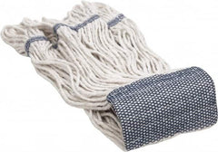 PRO-SOURCE - 5" White Head Band, Small Blended Fiber Loop End Mop Head - 4 Ply, Clamp Jaw Connection, Use for General Purpose - Americas Industrial Supply