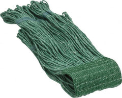 PRO-SOURCE - 5" Green Head Band, Medium Blended Fiber Loop End Mop Head - 4 Ply, Clamp Jaw Connection, Use for General Purpose - Americas Industrial Supply