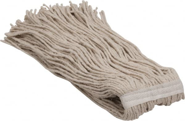 PRO-SOURCE - 5" Red Head Band, X-Large Cotton Cut End Mop Head - 4 Ply, Clamp Jaw & Side Loading Connection, Use for Heavy Duty Floor Cleaning - Americas Industrial Supply