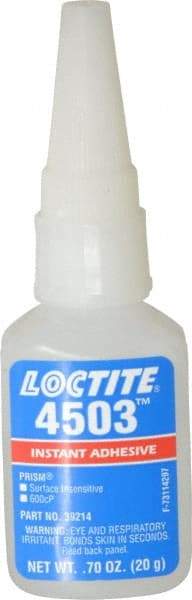 Loctite - 0.70 oz Bottle Clear Instant Adhesive - Series 4503 - Americas Industrial Supply