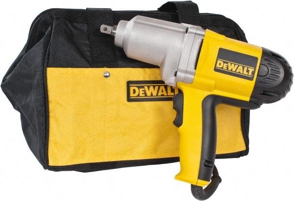 DeWALT - 1/2 Inch Drive, 345 Ft./Lbs. Torque, Pistol Grip Handle, 2,100 RPM, Impact Wrench Kit - 7.5 Amps, 110 Volts - Americas Industrial Supply