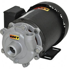 American Machine & Tool - 115/230 Volt, 1 Phase, 1-1/2 HP, Stainless Steel Straight Pump - 1-1/2 Inch Inlet, 1-1/4 Inch Outlet, 66 Max Head psi, Stainless Steel Impeller - Americas Industrial Supply