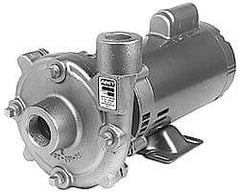 American Machine & Tool - 115/230 Volt, 1 Phase, 1/2 HP, Cast Iron Straight Pump - 1-1/4 Inch Inlet, 1 Inch Outlet, 86 Max Head psi, Bronze Impeller - Americas Industrial Supply