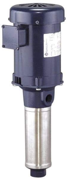 Graymills - 1 hp, 3 Phase, 230/460 Volt, Immersion Pump, Multi Stage Booster Pump - Machine Tool Coolant, TEFC Motor, 5 Stage - Americas Industrial Supply