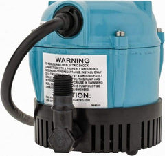 Little Giant Pumps - 1/200 HP, 3 psi, Aluminum Miniature Submersible Pump - 1/4 Inch Outlet, 6 Ft. Long Power Cord, 1.1 Amp - Americas Industrial Supply