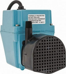 Little Giant Pumps - 1/40 HP, 5.1 psi, Aluminum Miniature Submersible Pump - 3/8 Inch Inlet, 1/4 Inch Outlet, 6 Ft. Long Power Cord, 1.7 Amp - Americas Industrial Supply