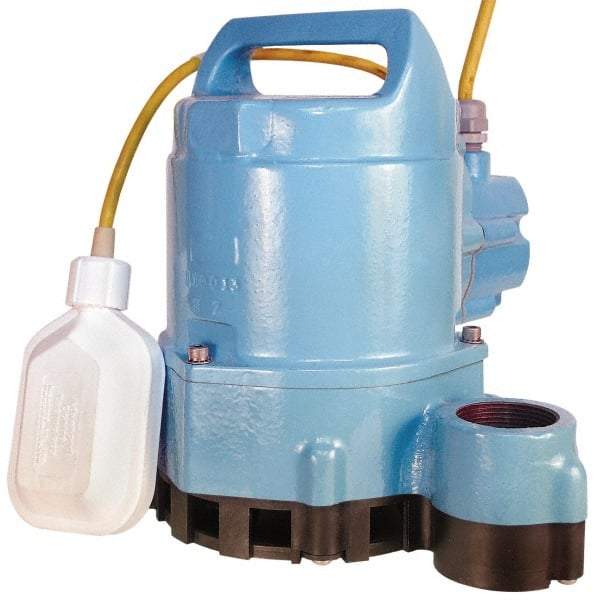 Little Giant Pumps - 1/2 hp, 10.5 Amp Rating, 115 Volts, Integral Mechanical Float Operation, Effluent Pump - Cast Iron Housing - Americas Industrial Supply