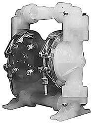 SandPIPER - 1/2" NPT, Nonmetallic, Air Operated Diaphragm Pump - Santoprene Diaphragm, Polypropylene Housing - Americas Industrial Supply