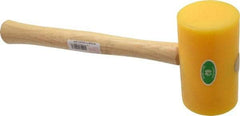 Garland - 1-1/2 Lb Head Polyethylene Mallet - 14" OAL, 16-1/2" Long Wood Handle - Americas Industrial Supply