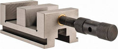 Interstate - 2-3/8" Jaw Width, 2-1/8" Jaw Opening Capacity, 1" Jaw Height, Toolmaker's Vise - V-Groove Jaw, 0.0001" Parallelism, 0.0002" Squareness, 4.33" OAL x 2.3" OAH - Americas Industrial Supply