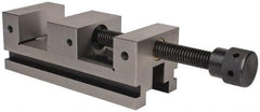 Interstate - 3-7/8" Jaw Width, 4-3/4" Jaw Opening Capacity, 1-9/16" Jaw Height, Toolmaker's Vise - V-Groove Jaw, 0.0001" Parallelism, 0.0002" Squareness, 10.23" OAL x 3-3/4" OAH - Americas Industrial Supply