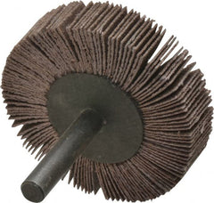 3M - 2" Diam x 1/2" Face Width, Very Fine Aluminum Oxide Coated Mounted Flap Wheel - 1/4" Shank Mount, 180 Grit, XE Weighted Cloth Backing, 20,000 Max RPM - Americas Industrial Supply