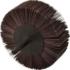 3M - 3" Diam x 1" Face Width, Extra Fine Aluminum Oxide Coated Mounted Flap Wheel - 1/4" Shank Mount, 320 Grit, XE Weighted Cloth Backing, 18,000 Max RPM - Americas Industrial Supply