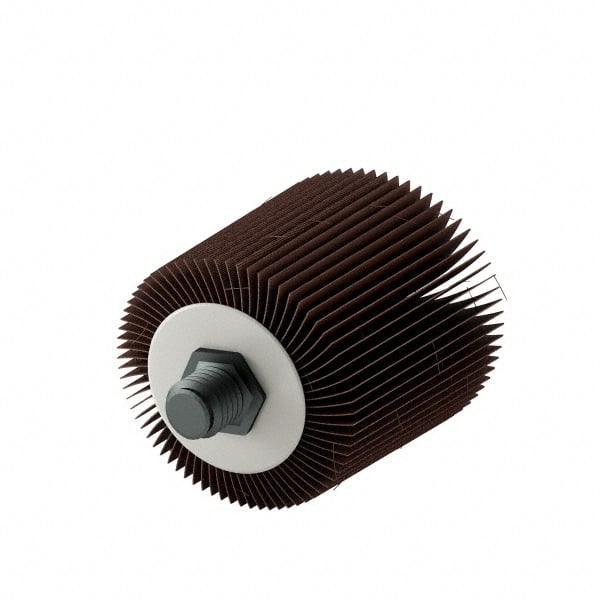 3M - 1" Diam x 1" Face Width, Medium Aluminum Oxide Coated Mounted Flap Wheel - Americas Industrial Supply