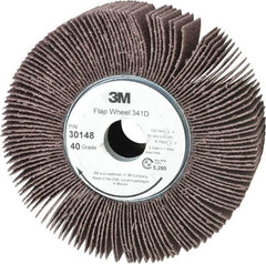 3M - 6" Diam, 40 Grit Aluminum Oxide Unmounted Flap Wheel - 1" Hole, 2" Wide, Coated, Coarse Grade, 5,200 Max RPM , X Weighted, Cloth Backing - Americas Industrial Supply