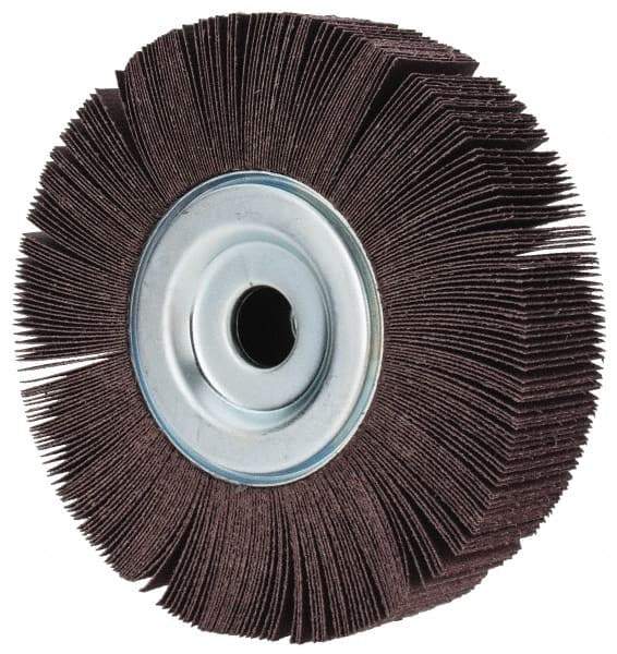3M - 8" Diam, 80 Grit Aluminum Oxide Unmounted Flap Wheel - 1" Hole, 2" Wide, Coated, Medium Grade, 3900 Max RPM , XE Weighted, Cloth Backing - Americas Industrial Supply