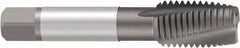 Emuge - 5/8-18 UNF 3 Flute 3BX Plug Spiral Flute Tap - Cobalt, Nitride Finish, 3-13/16" OAL, Left Hand Flute, Right Hand Thread - Americas Industrial Supply