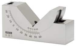 SPI - 3 Inch Long x 1 Inch Wide x 1-11/32 Inch High, 0 to 60° Adjustable Angle Block - 50-55 RC Hardness - Americas Industrial Supply